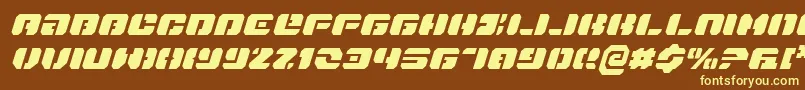 Danstargatei Font – Yellow Fonts on Brown Background