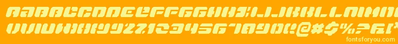 Danstargatei Font – Yellow Fonts on Orange Background