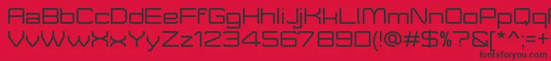 MoveXDemo Font – Black Fonts on Red Background