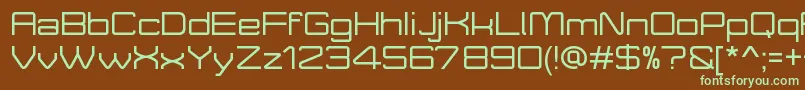 MoveXDemo Font – Green Fonts on Brown Background