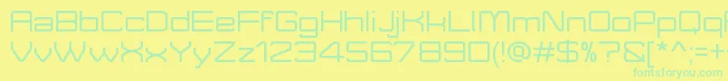MoveXDemo Font – Green Fonts on Yellow Background