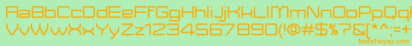 MoveXDemo Font – Orange Fonts on Green Background