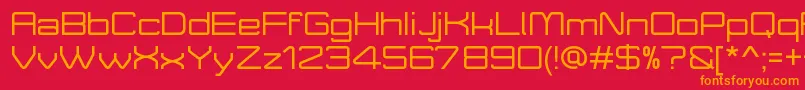MoveXDemo Font – Orange Fonts on Red Background