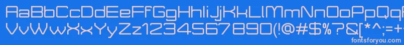 MoveXDemo Font – Pink Fonts on Blue Background