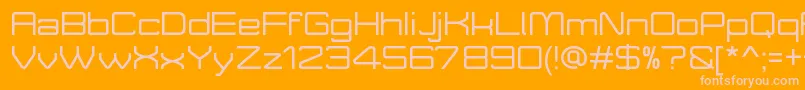 MoveXDemo Font – Pink Fonts on Orange Background