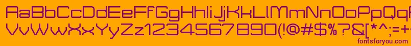 MoveXDemo Font – Purple Fonts on Orange Background