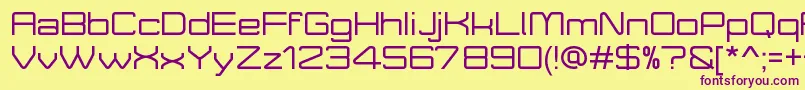 MoveXDemo Font – Purple Fonts on Yellow Background