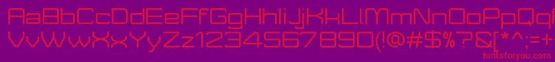 フォントMoveXDemo – 紫の背景に赤い文字