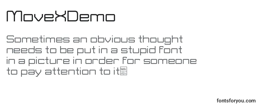 Review of the MoveXDemo Font