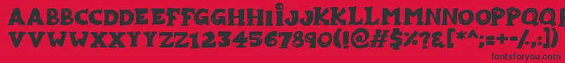 Zombiebites Font – Black Fonts on Red Background