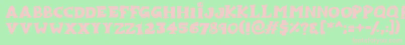 Zombiebites Font – Pink Fonts on Green Background