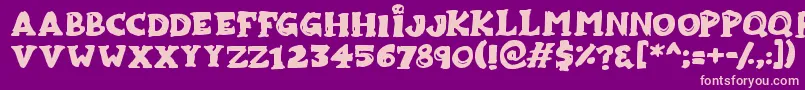 Zombiebites Font – Pink Fonts on Purple Background