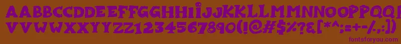 Zombiebites Font – Purple Fonts on Brown Background