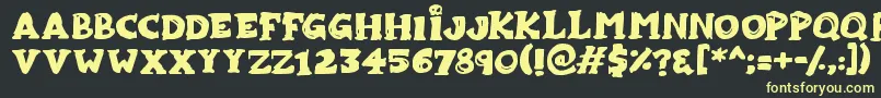 Zombiebites Font – Yellow Fonts on Black Background