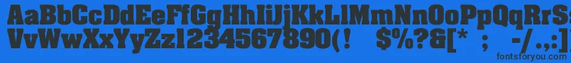 LakelandBold Font – Black Fonts on Blue Background