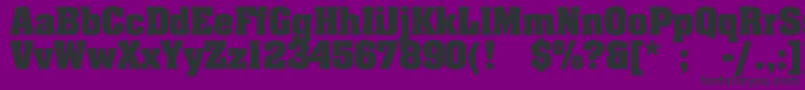 LakelandBold Font – Black Fonts on Purple Background