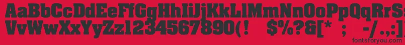 LakelandBold Font – Black Fonts on Red Background