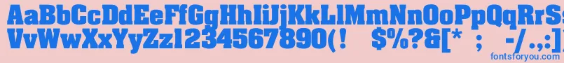 LakelandBold Font – Blue Fonts on Pink Background