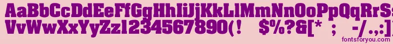 LakelandBold Font – Purple Fonts on Pink Background