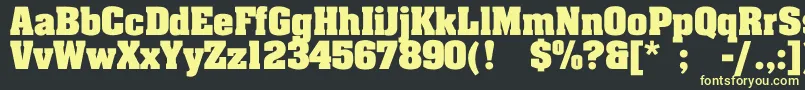 LakelandBold Font – Yellow Fonts on Black Background