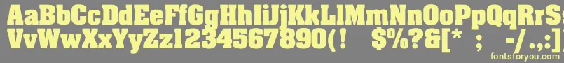 LakelandBold Font – Yellow Fonts on Gray Background