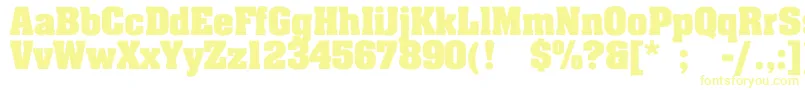 LakelandBold Font – Yellow Fonts on White Background