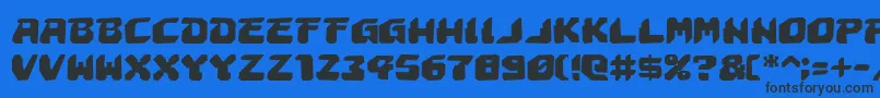 AstropolisRough Font – Black Fonts on Blue Background