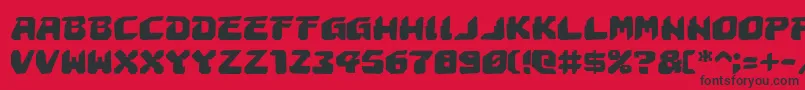 AstropolisRough Font – Black Fonts on Red Background