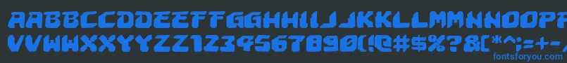 AstropolisRough Font – Blue Fonts on Black Background