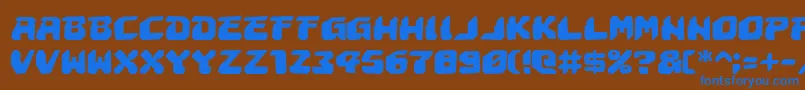 フォントAstropolisRough – 茶色の背景に青い文字