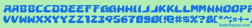 AstropolisRough Font – Blue Fonts on Green Background