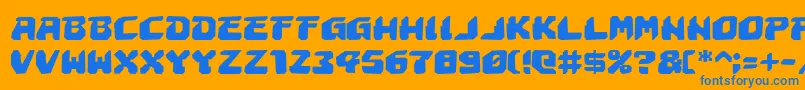 AstropolisRough Font – Blue Fonts on Orange Background