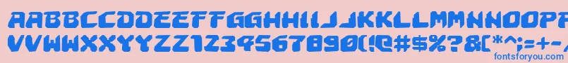 AstropolisRough Font – Blue Fonts on Pink Background