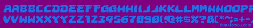 AstropolisRough Font – Blue Fonts on Purple Background