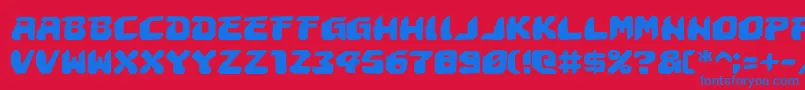 fuente AstropolisRough – Fuentes Azules Sobre Fondo Rojo