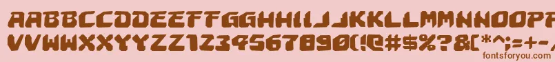 AstropolisRough Font – Brown Fonts on Pink Background