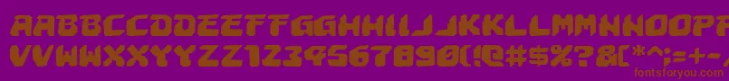 AstropolisRough Font – Brown Fonts on Purple Background