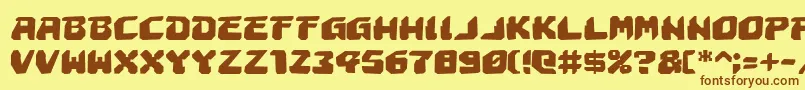 AstropolisRough Font – Brown Fonts on Yellow Background