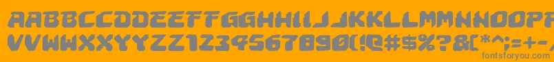 フォントAstropolisRough – オレンジの背景に灰色の文字