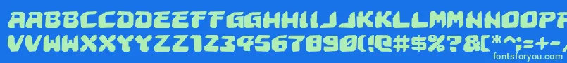 AstropolisRough Font – Green Fonts on Blue Background