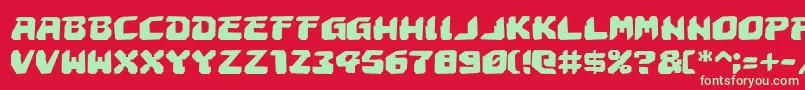 AstropolisRough Font – Green Fonts on Red Background