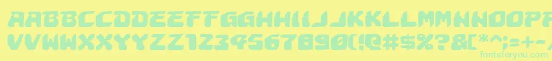 Czcionka AstropolisRough – zielone czcionki na żółtym tle