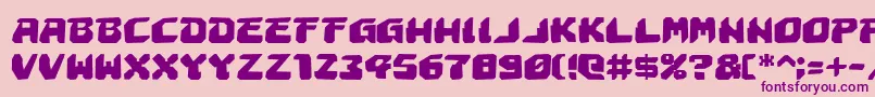 フォントAstropolisRough – ピンクの背景に紫のフォント