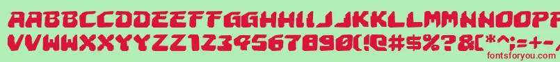 AstropolisRough Font – Red Fonts on Green Background