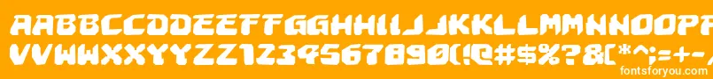 AstropolisRough Font – White Fonts on Orange Background