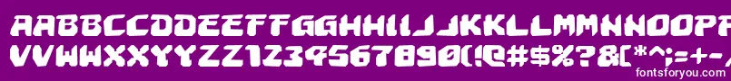 fuente AstropolisRough – Fuentes Blancas Sobre Fondo Morado
