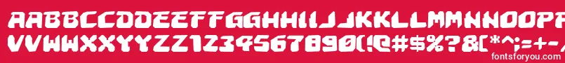AstropolisRough Font – White Fonts on Red Background