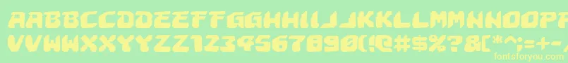 AstropolisRough Font – Yellow Fonts on Green Background