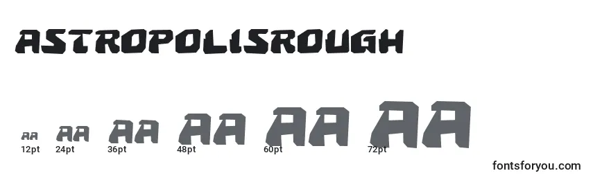 AstropolisRough Font Sizes
