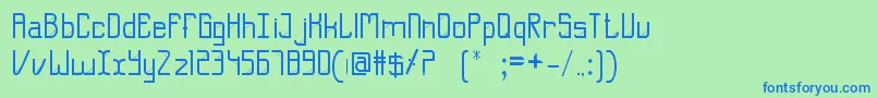 ShehrozKhalid Font – Blue Fonts on Green Background